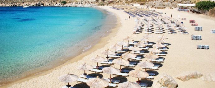 Plaja SUPER PRADISE, Mykonos - GRECIA.